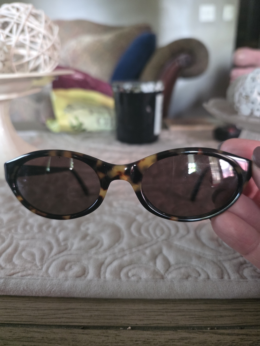 Fendi Tortoise Oval Sunglasses with Brown Lenses, Vintage